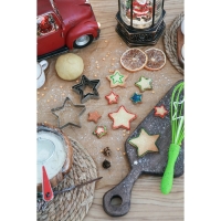 Набор форм для печенья новогодний Доляна &laquo;Звёздочка&raquo;, 5 шт, цвет серебристый