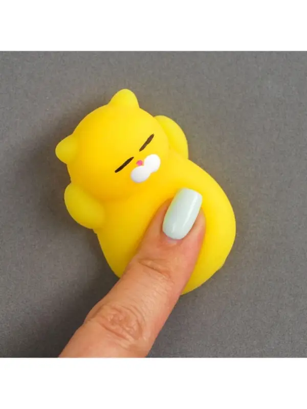 Антистресс игрушка - мялка &laquo;Кошечка&raquo;, жёлтый