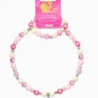 Набор детский &laquo;Выбражулька&raquo; 2 предмета: бусы, браслет d=6 см. сердце, фиолетовый в серебре