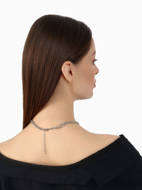 Кулон &laquo;Цепь&raquo; фламинго, цвет серебро