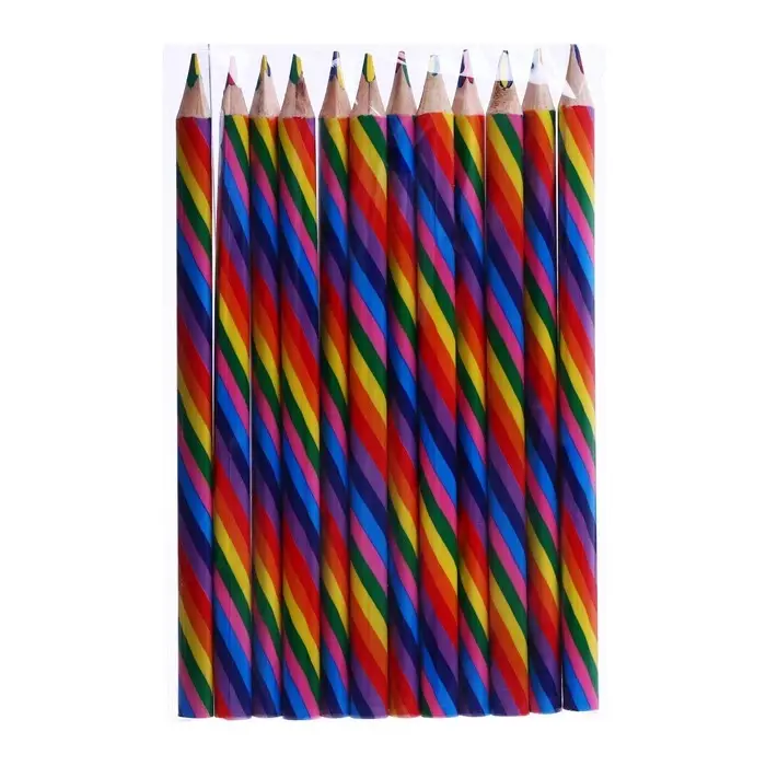 Карандаш многоцветный, толстый, заточенный