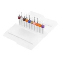 Набор сверл для ЧПУ печатных плат ТУНДРА, карбид вольфрама, 0.3 - 1.2 мм, 3.2 мм, 10 шт.