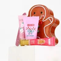 Новогодний подарочный набор косметики: крем для рук, бальзам для губ, пилочка для ногтей, URAL LAB