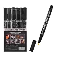 Маркер-краска (хром) наконечник пулевидный 4 мм, серебро