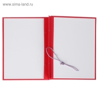 Папка "Личное дело", бумвинил, гребешки/сутаж, без бумаги, красная (вместимость до 300 листов)