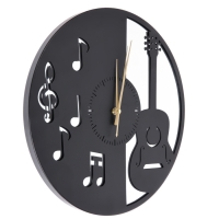 Часы настенные интерьерные &laquo;Гитара&raquo;, плавный ход, d-40 см, с зеркалом