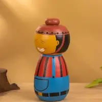 Деревянная кукла кокеши "Джеки" 7х7,5х15 см