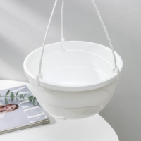 Кашпо уличное с прикорневым поливом &laquo;Мальва&raquo;, 4,7 л, цвет белый