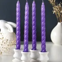 Свечи витые ароматизированные 1,9х24 см (набор 4 шт) 40 гр, 8 ч, эклипс