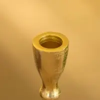 Подсвечник "Оттепель" алюминий 16 см, цв. золото