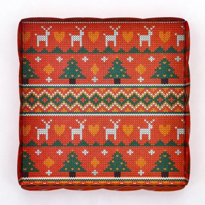 Коробка для печенья, &laquo;Скандинавия&raquo;, 12&times;12&times;3 см, Новый год