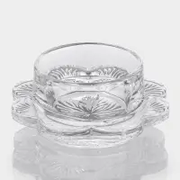 Икорница с крышкой "Цветок" 9х9х8,5 см, прозрачный