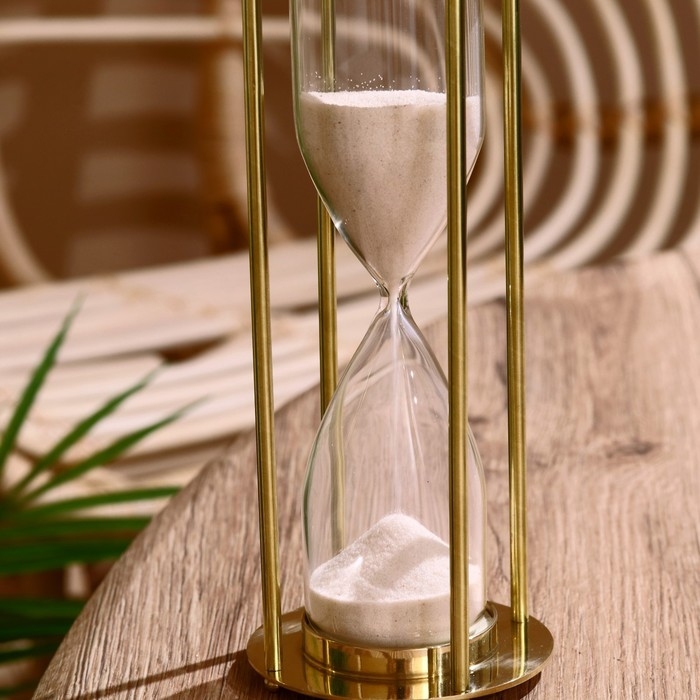 Песочные часы 20х7 см, латунь