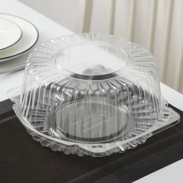 Контейнер для торта одноразовый с неразъёмной крышкой ИП-52 В, 23&times;11.4 см, внутренний 21&times;10.1 см, пластик, прозрачный