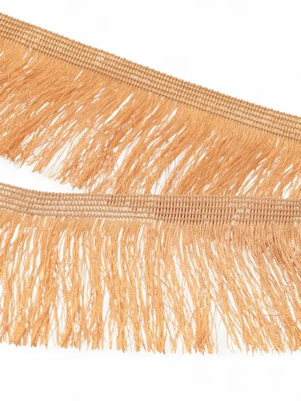 Бахрома одинарная, 6,5 см, 20 м&plusmn;0.5, цвет золотой