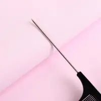 Расчёска с металлическим хвостиком, 20(&plusmn;1) &times; 2.5 см, чёрная