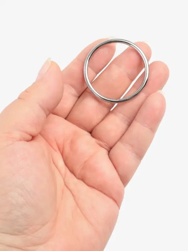 Кольцо литое TEIRA, для сумки, d=35/40 мм, набор 2 шт., 3.1 г, s=2.5 мм, цвет серебряный