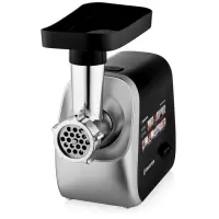 Мясорубка BRAYER 1608BR, электрическая, 2000 Вт, реверс, 3 диска, 4 насадки, 2 кг/мин