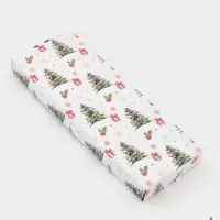 Подставка под ложку &laquo;Елочка&raquo; 26.5&times;9.5&times;2.5 см, стекло, белая, зелёная