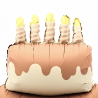 Шар фольгированный 60" &laquo;Большой сливочный торт&raquo;, на подставке, матовый