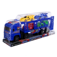 Грузовик &laquo;Автовоз&raquo;, инерционный, с 4 машинами, цвет синий