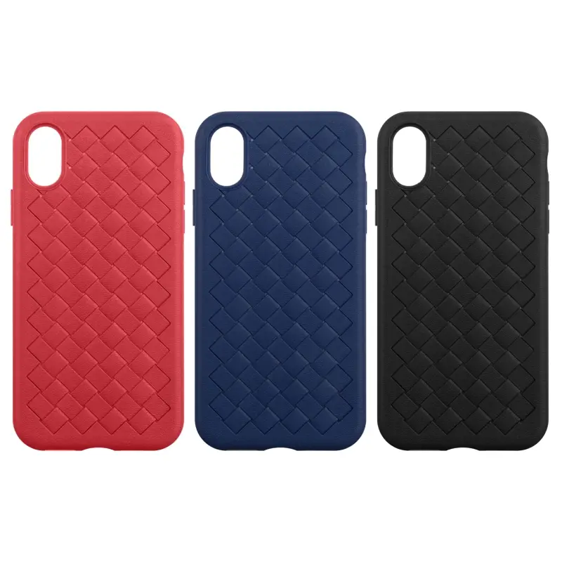 Чехол iPh X/XS под кожу плетение
