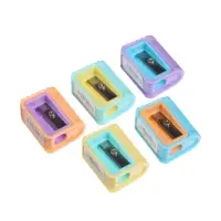 Набор точилок, 5 штук, пастель ребристая, МИКС