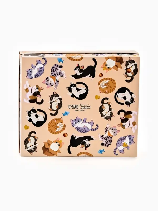 Коробка подарочная &laquo;Котики&raquo;, 23.5 &times; 20.5 &times; 5.5 см