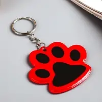 Брелок для ключей на кольце &laquo;Лапка&raquo;, светоотражающий, 5.5&times;5 см, МИКС