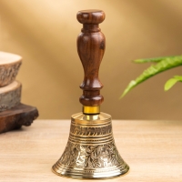 Колокольчик "Цветочные узоры" латунь, шишам 8х8х16,5 см