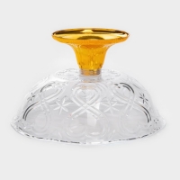 Салатник на ножке Доляна, 22&times;13 см, цвет золотистый