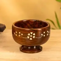 Чаша на ножке "В самое сердце" 10х10х7 см, дерево шишам