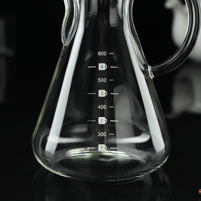 Кемекс стеклянный с мерной шкалой &laquo;Типика&raquo;, 500 мл