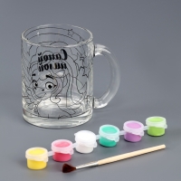 Роспись стеклянной кружки красками "Самой милой" Единорожка