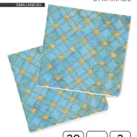 Салфетки бумажные трёхслойные &laquo;Витраж&raquo;, 33х33, 20 шт