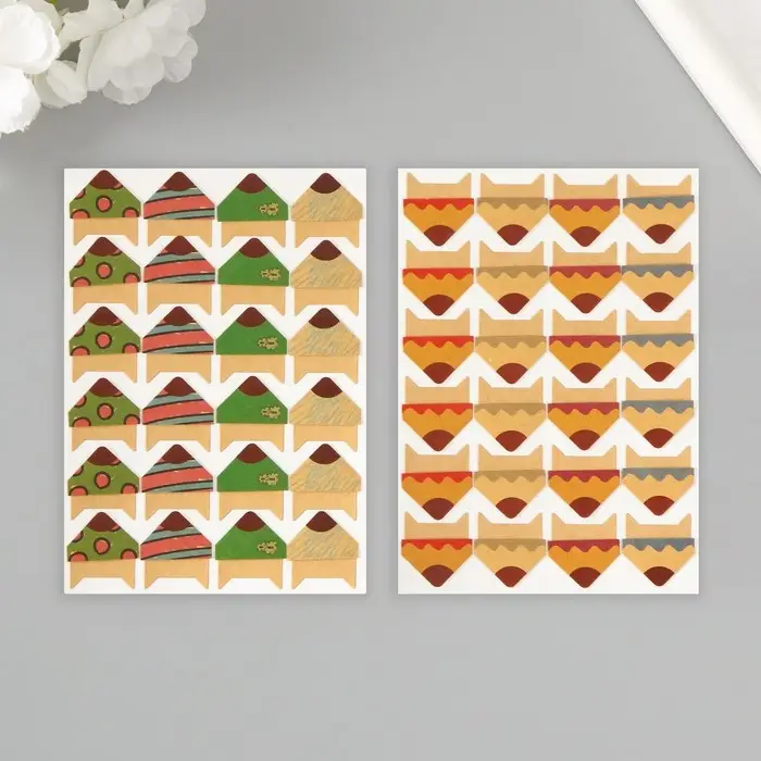 Набор уголков с кармашком для фотографий 24 уголка "Детский рисунок" МИКС 12,5х9 см