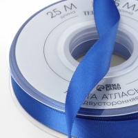 Лента атласная двухсторонняя №0329 15мм*25&plusmn;1м синий TR