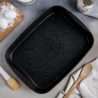 Противень, 40&times;29,5&times;5 см, антипригарное покрытие, цвет тёмный мрамор