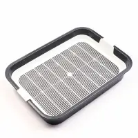 Туалет "Белла мини" для кошек, с сеткой, 35 х 26  х 6 см, Серый