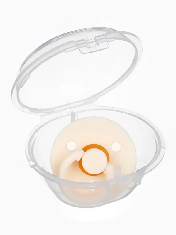 Соска - пустышка классическая, латекс, цв.айвори, в контейнере, от 0 мес., M&B