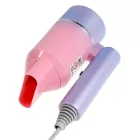 Фен LF-23, 800 Вт, 2 скорости, складная ручка, розово-сиреневый