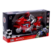 Мотоцикл радиоуправляемый &laquo;Спортбайк&raquo;, работает от батареек, цвет красный