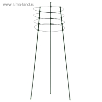 Кустодержатель, d = 22&ndash;26&ndash;28 см, h = 75 см, 4 кольца, металл, зелёный, Greengo