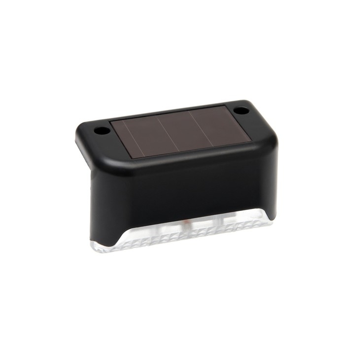 Садовый светильник на солнечной батарее, 8 &times; 4.5 &times; 4.5 см, 1 LED, свечение белое, чёрный