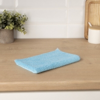 Тряпка для пола Raccoon, 250 г/м&sup2;, 50&times;30 см, микрофибра, с оверлоком, 1 шт, цвет голубой