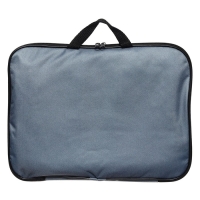 Папка с ручками текстильная А4, 350 х 270 х 20 мм, Calligrata "Офис", нейлон 600D, двуцветный кант, серая