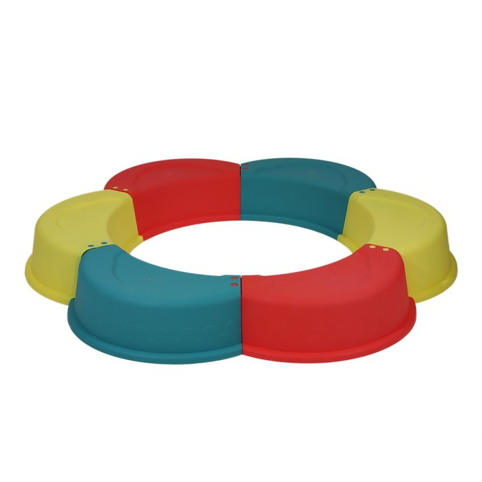 Песочница детская пластиковая, без крышки, 147 &times; 147 &times; 18 см, МИКС, &laquo;Ромашка&raquo;