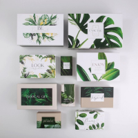 Набор коробок 10 в 1, упаковка подарочная, &laquo;GREEN&raquo;, 12 х 7 х 4 - 32.5 х 20 х 12.5 см