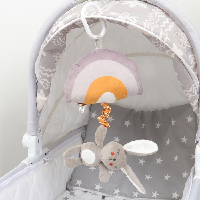 Подвеска музыкальная &laquo;Зайка Бонни&raquo;, с пищалкой, на кроватку, коляску, Крошка Я