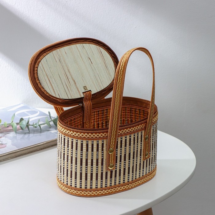 Корзина для хранения Доляна Nature, 20&times;13&times;13, бамбук